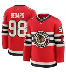 Men Chicago Blackhawks 98 Connor Bedard Red 2024 25 Winter Classic Stitched Hockey Jersey Men Chicago Blackhawks 98 Connor Bedard Red 2024 25 Winter Classic Stitched Hockey Jersey