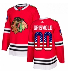 Mens Adidas Chicago Blackhawks 00 Clark Griswold Authentic Red USA Flag Fashion NHL Jersey Mens Adidas Chicago Blackhawks 00 Clark Griswold Authentic Red USA Flag Fashion NHL Jersey