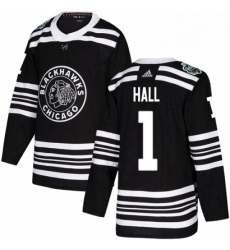 Mens Adidas Chicago Blackhawks 1 Glenn Hall Authentic Black 2019 Winter Classic NHL Jersey Mens Adidas Chicago Blackhawks 1 Glenn Hall Authentic Black 2019 Winter Classic NHL Jersey