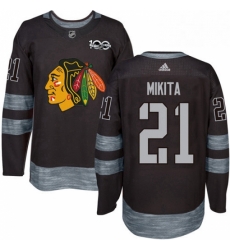Mens Adidas Chicago Blackhawks 21 Stan Mikita Authentic Black 1917 2017 100th Anniversary NHL Jersey Mens Adidas Chicago Blackhawks 21 Stan Mikita Authentic Black 1917 2017 100th Anniversary NHL Jersey