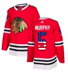 Mens Adidas Chicago Blackhawks 5 Connor Murphy Authentic Red USA Flag Fashion NHL Jersey Mens Adidas Chicago Blackhawks 5 Connor Murphy Authentic Red USA Flag Fashion NHL Jersey