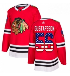 Mens Adidas Chicago Blackhawks 56 Erik Gustafsson Authentic Red USA Flag Fashion NHL Jersey Mens Adidas Chicago Blackhawks 56 Erik Gustafsson Authentic Red USA Flag Fashion NHL Jersey
