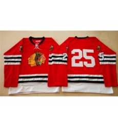 NHL Mitchell And Ness 1960-61 Chicago Blackhawks #25 Noname red Throwback jerseys NHL Mitchell And Ness 1960-61 Chicago Blackhawks #25 Noname red Throwback jerseys