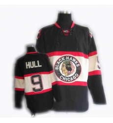 RBK hockey Chicago New Third jerseys Blackhawks #9 HULL black RBK hockey Chicago New Third jerseys Blackhawks #9 HULL black