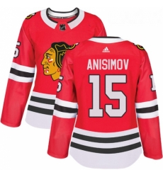 Womens Adidas Chicago Blackhawks 15 Artem Anisimov Authentic Red Home NHL Jersey Womens Adidas Chicago Blackhawks 15 Artem Anisimov Authentic Red Home NHL Jersey