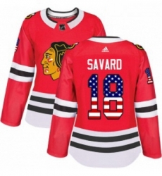 Womens Adidas Chicago Blackhawks 18 Denis Savard Authentic Red USA Flag Fashion NHL Jersey Womens Adidas Chicago Blackhawks 18 Denis Savard Authentic Red USA Flag Fashion NHL Jersey
