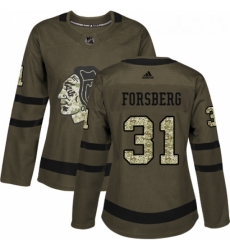 Womens Adidas Chicago Blackhawks 31 Anton Forsberg Authentic Green Salute to Service NHL Jersey Womens Adidas Chicago Blackhawks 31 Anton Forsberg Authentic Green Salute to Service NHL Jersey