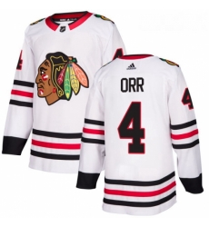 Womens Adidas Chicago Blackhawks 4 Bobby Orr Authentic White Away NHL Jersey Womens Adidas Chicago Blackhawks 4 Bobby Orr Authentic White Away NHL Jersey