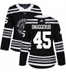 Womens Adidas Chicago Blackhawks 45 Luc Snuggerud Authentic Black 2019 Winter Classic NHL Jersey Womens Adidas Chicago Blackhawks 45 Luc Snuggerud Authentic Black 2019 Winter Classic NHL Jersey