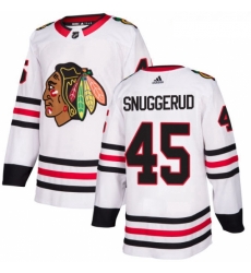 Womens Adidas Chicago Blackhawks 45 Luc Snuggerud Authentic White Away NHL Jersey Womens Adidas Chicago Blackhawks 45 Luc Snuggerud Authentic White Away NHL Jersey