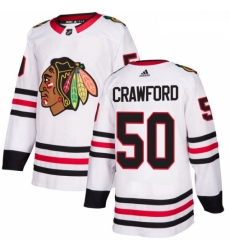 Womens Adidas Chicago Blackhawks 50 Corey Crawford Authentic White Away NHL Jersey Womens Adidas Chicago Blackhawks 50 Corey Crawford Authentic White Away NHL Jersey