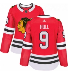 Womens Adidas Chicago Blackhawks 9 Bobby Hull Authentic Red Home NHL Jersey Womens Adidas Chicago Blackhawks 9 Bobby Hull Authentic Red Home NHL Jersey