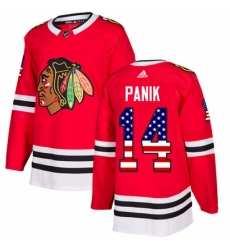 Youth Adidas Chicago Blackhawks 14 Richard Panik Authentic Red USA Flag Fashion NHL Jersey Youth Adidas Chicago Blackhawks 14 Richard Panik Authentic Red USA Flag Fashion NHL Jersey