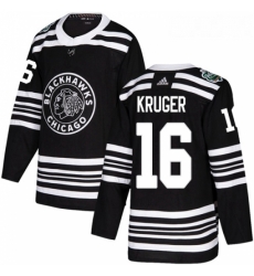 Youth Adidas Chicago Blackhawks 16 Marcus Kruger Authentic Black 2019 Winter Classic NHL Jerse Youth Adidas Chicago Blackhawks 16 Marcus Kruger Authentic Black 2019 Winter Classic NHL Jerse