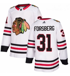 Youth Adidas Chicago Blackhawks 31 Anton Forsberg Authentic White Away NHL Jersey Youth Adidas Chicago Blackhawks 31 Anton Forsberg Authentic White Away NHL Jersey
