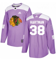 Youth Adidas Chicago Blackhawks 38 Ryan Hartman Authentic Purple Fights Cancer Practice NHL Jersey Youth Adidas Chicago Blackhawks 38 Ryan Hartman Authentic Purple Fights Cancer Practice NHL Jersey