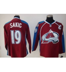 Colorado Avalanche #19 Joe Sakic Red jersey C patch Colorado Avalanche #19 Joe Sakic Red jersey C patch