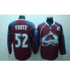 Colorado Avalanche 52 Foote Dark red Jerseys Colorado Avalanche 52 Foote Dark red Jerseys