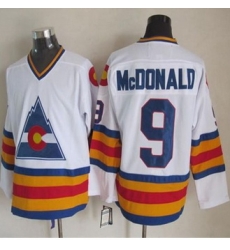 Colorado Avalanche #9 Lanny McDonald White CCM Throwback Stitched NHL jersey Colorado Avalanche #9 Lanny McDonald White CCM Throwback Stitched NHL jersey