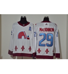 Men Colorado Avalanche 29 Nathan MacKinnon White 2020 21 Reverse Retro Adidas Jersey Men Colorado Avalanche 29 Nathan MacKinnon White 2020 21 Reverse Retro Adidas Jersey