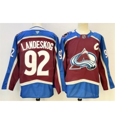 Men Colorado Avalanche 92 Gabriel Landeskog Burgundy 2024 25 With C Patch Stitched Jersey Men Colorado Avalanche 92 Gabriel Landeskog Burgundy 2024 25 With C Patch Stitched Jersey