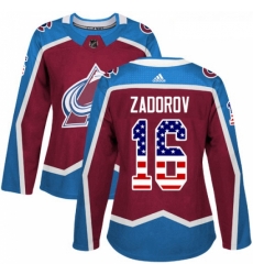 Womens Adidas Colorado Avalanche 16 Nikita Zadorov Authentic Burgundy Red USA Flag Fashion NHL Jersey Womens Adidas Colorado Avalanche 16 Nikita Zadorov Authentic Burgundy Red USA Flag Fashion NHL Jersey