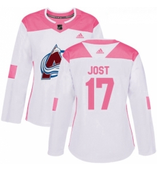 Womens Adidas Colorado Avalanche 17 Tyson Jost Authentic WhitePink Fashion NHL Jersey Womens Adidas Colorado Avalanche 17 Tyson Jost Authentic WhitePink Fashion NHL Jersey