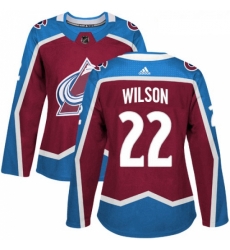 Womens Adidas Colorado Avalanche 22 Colin Wilson Authentic Burgundy Red Home NHL Jersey Womens Adidas Colorado Avalanche 22 Colin Wilson Authentic Burgundy Red Home NHL Jersey