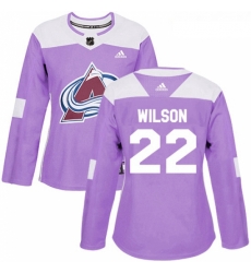 Womens Adidas Colorado Avalanche 22 Colin Wilson Authentic Purple Fights Cancer Practice NHL Jersey Womens Adidas Colorado Avalanche 22 Colin Wilson Authentic Purple Fights Cancer Practice NHL Jersey