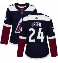Womens Adidas Colorado Avalanche 24 AJ Greer Authentic Navy Blue Alternate NHL Jersey Womens Adidas Colorado Avalanche 24 AJ Greer Authentic Navy Blue Alternate NHL Jersey