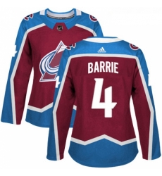 Womens Adidas Colorado Avalanche 4 Tyson Barrie Premier Burgundy Red Home NHL Jersey Womens Adidas Colorado Avalanche 4 Tyson Barrie Premier Burgundy Red Home NHL Jersey