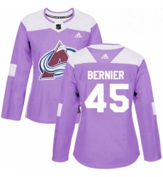 Womens Adidas Colorado Avalanche 45 Jonathan Bernier Authentic Purple Fights Cancer Practice NHL Jersey Womens Adidas Colorado Avalanche 45 Jonathan Bernier Authentic Purple Fights Cancer Practice NHL Jersey
