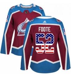 Womens Adidas Colorado Avalanche 52 Adam Foote Authentic Burgundy Red USA Flag Fashion NHL Jersey Womens Adidas Colorado Avalanche 52 Adam Foote Authentic Burgundy Red USA Flag Fashion NHL Jersey