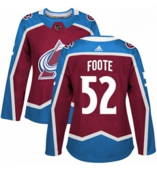 Womens Adidas Colorado Avalanche 52 Adam Foote Premier Burgundy Red Home NHL Jersey Womens Adidas Colorado Avalanche 52 Adam Foote Premier Burgundy Red Home NHL Jersey