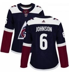 Womens Adidas Colorado Avalanche 6 Erik Johnson Authentic Navy Blue Alternate NHL Jersey Womens Adidas Colorado Avalanche 6 Erik Johnson Authentic Navy Blue Alternate NHL Jersey