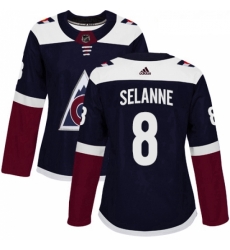 Womens Adidas Colorado Avalanche 8 Teemu Selanne Authentic Navy Blue Alternate NHL Jersey Womens Adidas Colorado Avalanche 8 Teemu Selanne Authentic Navy Blue Alternate NHL Jersey