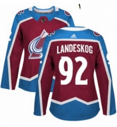 Womens Adidas Colorado Avalanche 92 Gabriel Landeskog Premier Burgundy Red Home NHL Jersey Womens Adidas Colorado Avalanche 92 Gabriel Landeskog Premier Burgundy Red Home NHL Jersey
