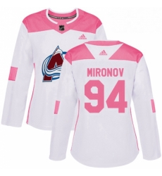 Womens Adidas Colorado Avalanche 94 Andrei Mironov Authentic WhitePink Fashion NHL Jersey Womens Adidas Colorado Avalanche 94 Andrei Mironov Authentic WhitePink Fashion NHL Jersey