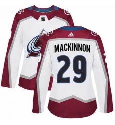 Women's Nathan MacKinnon #29 Colorado Avalanche White Away Jersey Women's Nathan MacKinnon #29 Colorado Avalanche White Away Jersey