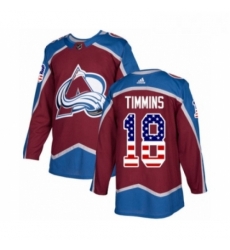 Youth Adidas Colorado Avalanche 18 Conor Timmins Authentic Burgundy Red USA Flag Fashion NHL Jersey Youth Adidas Colorado Avalanche 18 Conor Timmins Authentic Burgundy Red USA Flag Fashion NHL Jersey