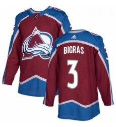 Youth Adidas Colorado Avalanche 3 Chris Bigras Premier Burgundy Red Home NHL Jersey Youth Adidas Colorado Avalanche 3 Chris Bigras Premier Burgundy Red Home NHL Jersey