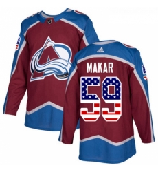 Youth Adidas Colorado Avalanche 59 Cale Makar Authentic Burgundy Red USA Flag Fashion NHL Jersey Youth Adidas Colorado Avalanche 59 Cale Makar Authentic Burgundy Red USA Flag Fashion NHL Jersey