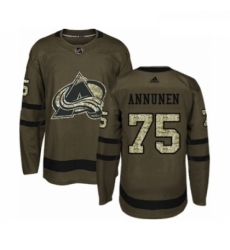 Youth Adidas Colorado Avalanche 75 Justus Annunen Authentic Green Salute to Service NHL Jersey Youth Adidas Colorado Avalanche 75 Justus Annunen Authentic Green Salute to Service NHL Jersey
