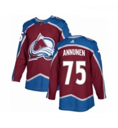 Youth Adidas Colorado Avalanche 75 Justus Annunen Premier Burgundy Red Home NHL Jersey Youth Adidas Colorado Avalanche 75 Justus Annunen Premier Burgundy Red Home NHL Jersey