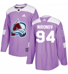 Youth Adidas Colorado Avalanche 94 Andrei Mironov Authentic Purple Fights Cancer Practice NHL Jersey Youth Adidas Colorado Avalanche 94 Andrei Mironov Authentic Purple Fights Cancer Practice NHL Jersey