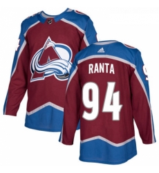 Youth Adidas Colorado Avalanche 94 Sampo Ranta Authentic Burgundy Red Home NHL Jersey Youth Adidas Colorado Avalanche 94 Sampo Ranta Authentic Burgundy Red Home NHL Jersey