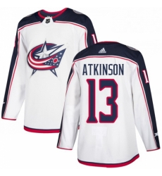 Mens Adidas Columbus Blue Jackets 13 Cam Atkinson White Road Authentic Stitched NHL Jersey Mens Adidas Columbus Blue Jackets 13 Cam Atkinson White Road Authentic Stitched NHL Jersey