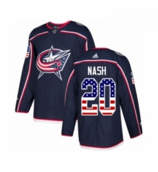 Mens Adidas Columbus Blue Jackets 20 Riley Nash Authentic Navy Blue USA Flag Fashion NHL Jersey Mens Adidas Columbus Blue Jackets 20 Riley Nash Authentic Navy Blue USA Flag Fashion NHL Jersey
