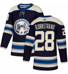 Mens Adidas Columbus Blue Jackets 28 Oliver Bjorkstrand Authentic Navy Blue Alternate NHL Jersey Mens Adidas Columbus Blue Jackets 28 Oliver Bjorkstrand Authentic Navy Blue Alternate NHL Jersey