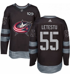 Mens Adidas Columbus Blue Jackets 55 Mark Letestu Authentic Black 1917 2017 100th Anniversary NHL Jersey Mens Adidas Columbus Blue Jackets 55 Mark Letestu Authentic Black 1917 2017 100th Anniversary NHL Jersey
